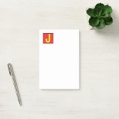 Modern Elegant Professional Monogram Red Yellow Post-it® Notes (Kantoor)