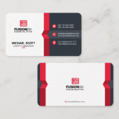 Modern Elegant Professional - rood Visitekaartje (Voorkant / Achterkant)