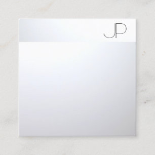 Modern Elegant Professional Silver Look Sjabloon Vierkante Visitekaartje