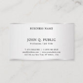 Modern Elegant Professional Silver Look Sjabloon Visitekaartje (Voorkant)