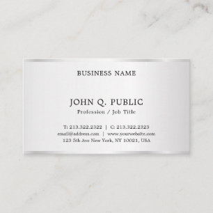 Modern Elegant Professional Silver Look Sjabloon Visitekaartje