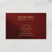 Modern Elegant Professional Template Custom Visitekaartje (Achterkant)