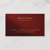 Modern Elegant Professional Template Gold Text Visitekaartje (Achterkant)