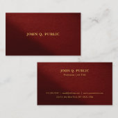 Modern Elegant Professional Template Gold Text Visitekaartje (Voorkant / Achterkant)