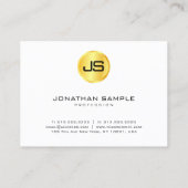 Modern Elegant Professional Trendy Monogram Visitekaartje (Achterkant)