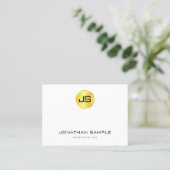Modern Elegant Professional Trendy Monogram Visitekaartje (Staand voorkant)