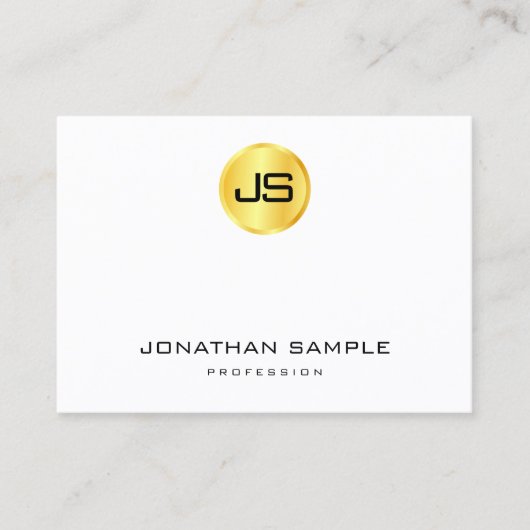 Modern Elegant Professional Trendy Monogram Visitekaartje (Voorkant)