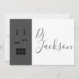 Modern Elegant Professional Two-Tone DJ Hartelijk  Feestdagenkaart