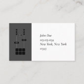 Modern Elegant Professional Two-Tone DJ Visitekaartje (Achterkant)