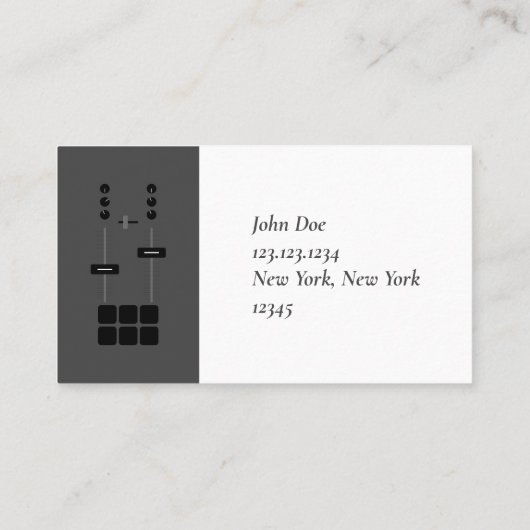 Modern Elegant Professional Two-Tone DJ Visitekaartje (Achterkant)