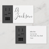 Modern Elegant Professional Two-Tone DJ Visitekaartje (Voorkant / Achterkant)