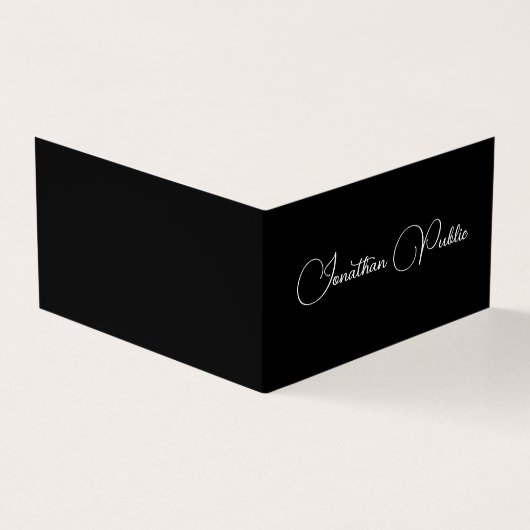 Modern Elegant Professional Typography Folded Visitekaartje (Buitenkant)