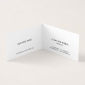 Modern Elegant Professional Typography Folded Visitekaartje (Binnen)
