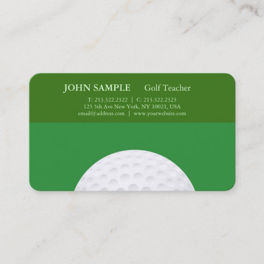 Modern elegant professioneel design Golflessen Visitekaartje (Voorkant)