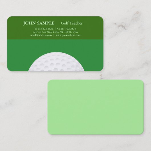 Modern elegant professioneel design Golflessen Visitekaartje (Voorkant / Achterkant)