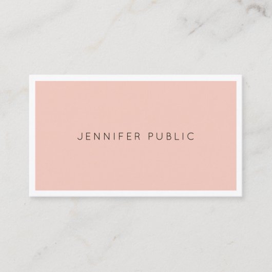 Modern elegant professioneel eenvoudig artistiek o visitekaartje (Voorkant)