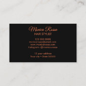 Modern Elegant Professioneel Eenvoudig Koraal Zwar Visitekaartje (Achterkant)