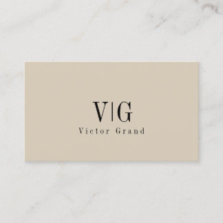 Modern Elegant Professioneel Eenvoudig Monogram Visitekaartje