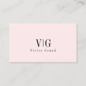 Modern Elegant Professioneel Eenvoudig Monogram Visitekaartje (Voorkant)
