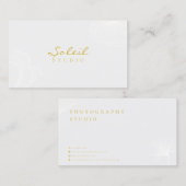 Modern, elegant, professioneel, goud, minimalistis visitekaartje (Voorkant / Achterkant)