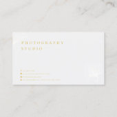 Modern, elegant, professioneel, goud, minimalistis visitekaartje (Achterkant)