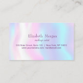 Modern elegant professioneel hart, holografisch klantenkaartje (Achterkant)