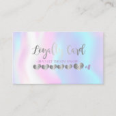 Modern elegant professioneel hart, holografisch klantenkaartje (Voorkant)