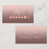 Modern elegant professioneel hart klantenkaartje (Voorkant / Achterkant)