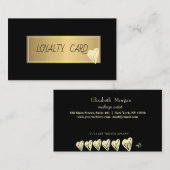 Modern elegant professioneel Lijst, Gold Heart Bla Klantenkaartje