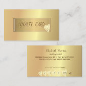 Modern elegant professioneel Lijst, Gold Hearts Klantenkaartje (Voorkant / Achterkant)