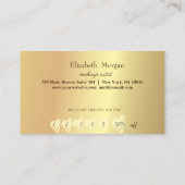 Modern elegant professioneel Lijst, Gold Hearts Klantenkaartje (Achterkant)