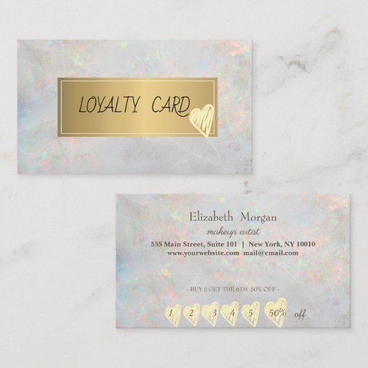 Modern elegant professioneel Lijst - Wit-wit Klantenkaartje (Voorkant / Achterkant)