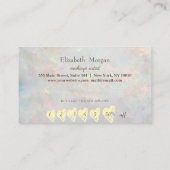 Modern elegant professioneel Lijst - Wit-wit Klantenkaartje (Achterkant)