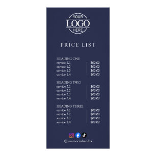 Modern Elegant Professioneel Logo Menu Prijslijst
