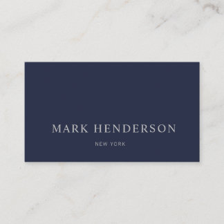 Modern Elegant Professioneel Marine Blauw Visitekaartje