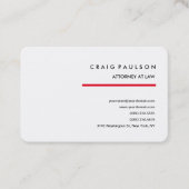 Modern Elegant Professioneel Minimalistisch Rood W Visitekaartje (Voorkant)