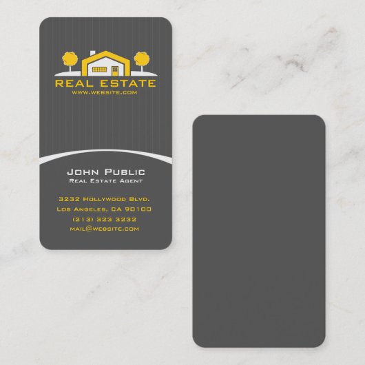 Modern elegant professioneel onroerend goed visitekaartje (Voorkant / Achterkant)