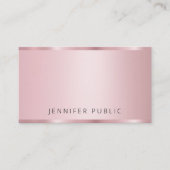 Modern Elegant Professioneel Sjabloon Roos Goud Visitekaartje (Voorkant)