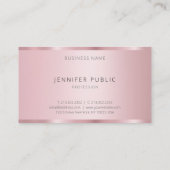 Modern Elegant Professioneel Sjabloon Roos Goud Visitekaartje (Achterkant)