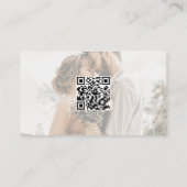Modern Elegant QR Code Wedding Mini Informatiekaartje (Achterkant)