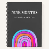 Modern Elegant Rainbow Beauty Zwangerschapscadeau Notitieboek (Voorkant)