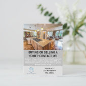 Modern Elegant Real Estate Agent Custom Briefkaart (Staand voorkant)