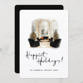 Modern Elegant Real Estate Corporate Christmas  Feestdagenkaart (Voorkant / Achterkant)