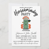 Modern Elegant Red Brick Housewarming Party Kaart (Voorkant)