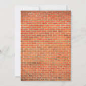 Modern Elegant Red Brick Housewarming Party Kaart (Achterkant)
