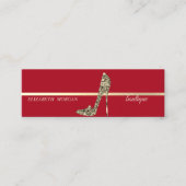 Modern Elegant, Red Diamonds op hoge hoogte Mini Visitekaartje (Voorkant)