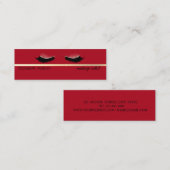 Modern Elegant, Red, Faux Lashes Mini Visitekaartje (Voorkant / Achterkant)