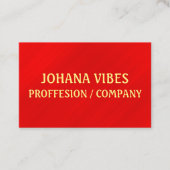 Modern Elegant Red Glamour Visitekaartje (Voorkant)