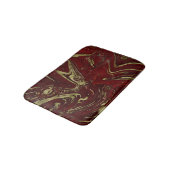 Modern Elegant Red & Gold Marble Swirl Badmat (Gekanteld)