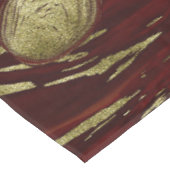 Modern Elegant Red & Gold Marble Swirl Tafelkleed (Gekanteld)